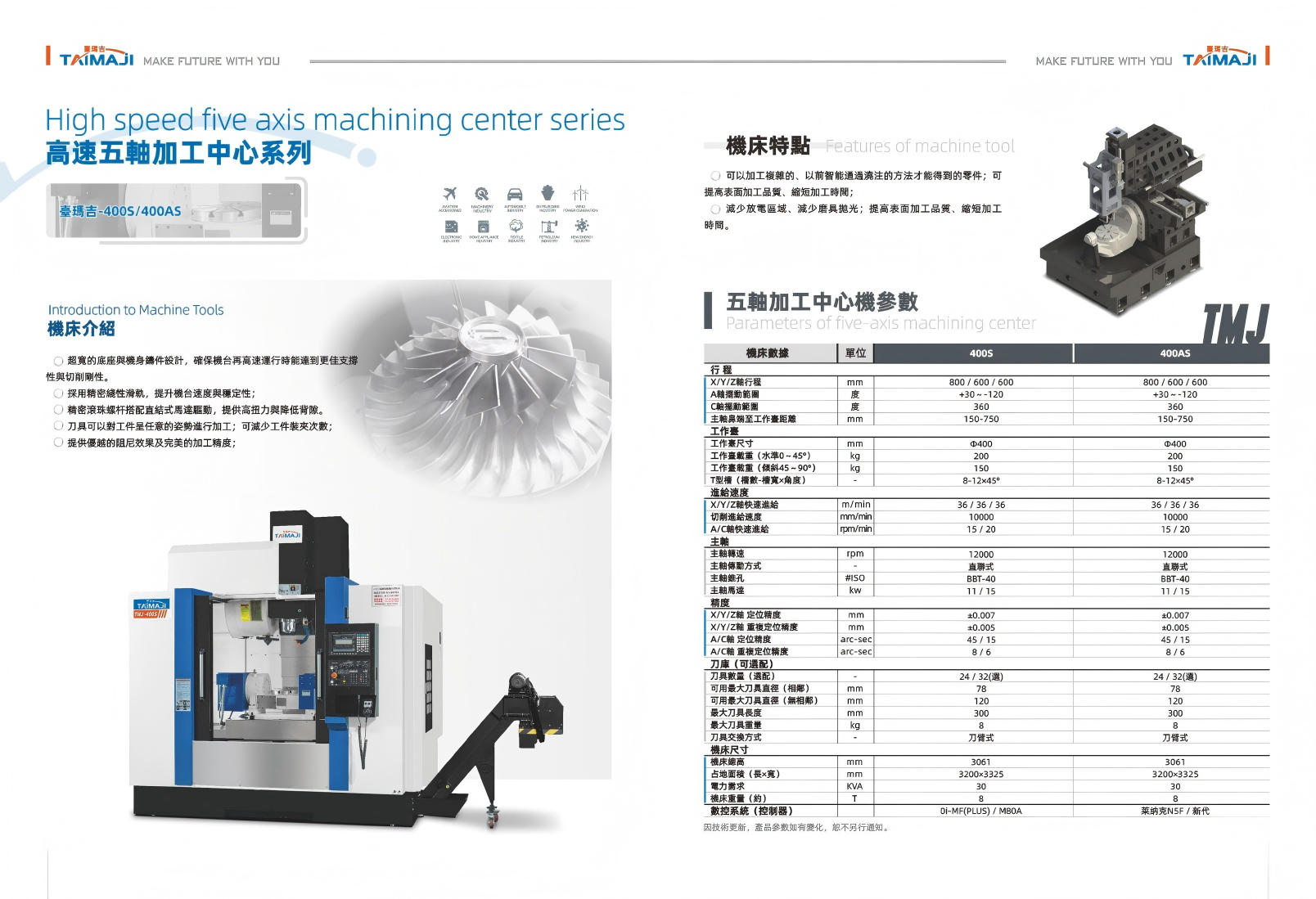 高速五轴加工中心系列